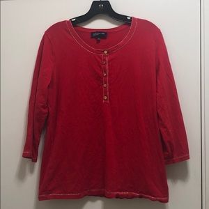 Red Jones New York Signature long sleeve shirt